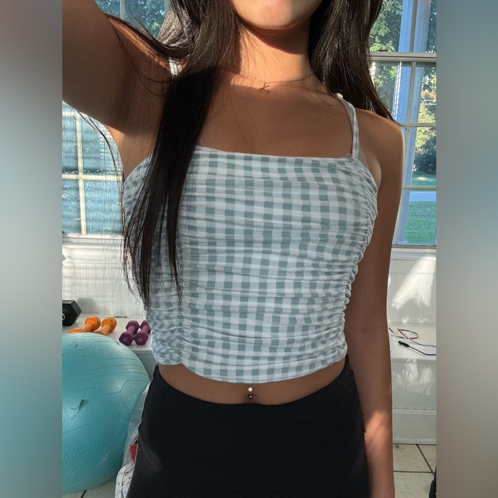 Hollister gingham tank